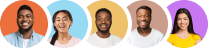 5 profile photos