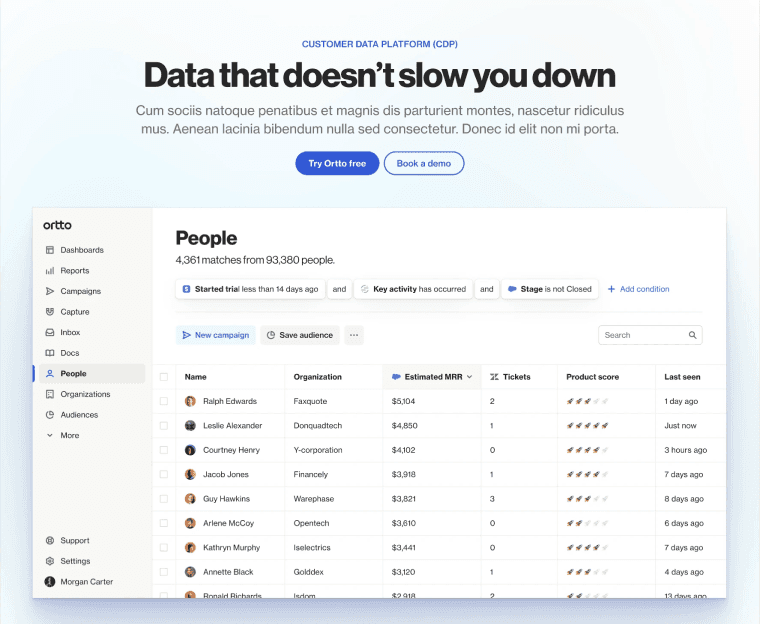 Screenshot of a website